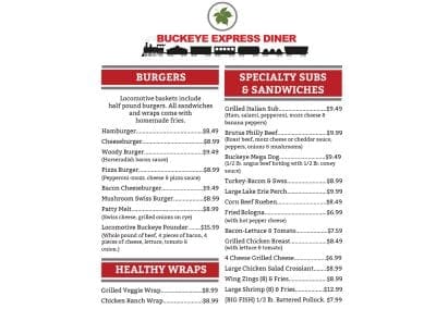 Buckeye Express Diner Menu